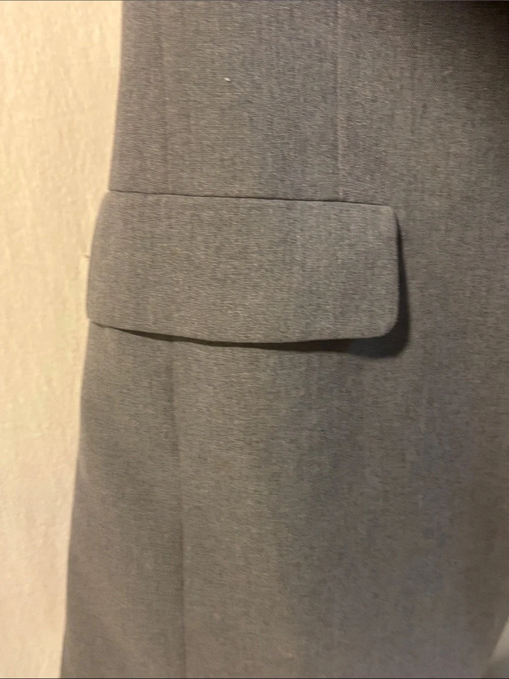 Classic Men's Gray Two-Button Blazer sport coat preppy pockets lined office J1